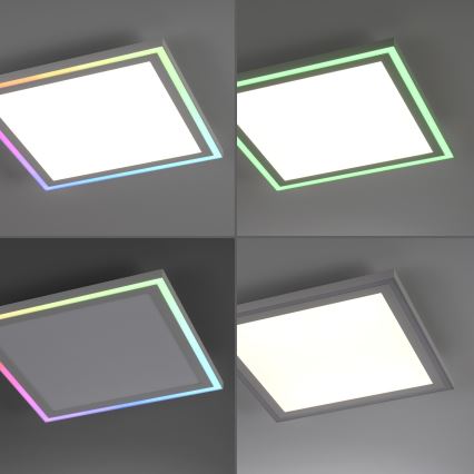 Leuchten Direkt 14900-16 - LED loftlampe dæmpbar RGB-farver EDGING LED/24W/230V + fjernbetjening