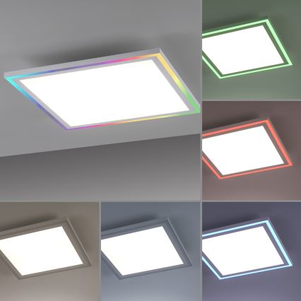 Leuchten Direkt 14900-16 - LED loftlampe dæmpbar RGB-farver EDGING LED/24W/230V + fjernbetjening