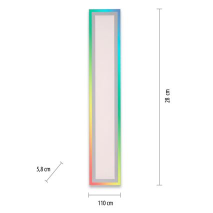 Leuchten Direkt 14901-16 - LED loftlampe dæmpbar RGB-farver EDGING LED/24W/230V + fjernbetjening