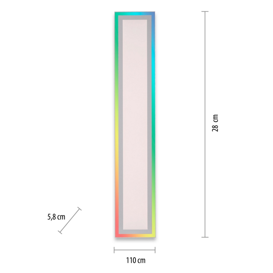 Leuchten Direkt 14901-16 - LED loftlampe dæmpbar RGB-farver EDGING LED/24W/230V + fjernbetjening