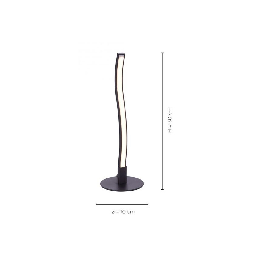 Leuchten Direkt 15128-18 - LED bordlampe WAWE LED/3W/230V sort