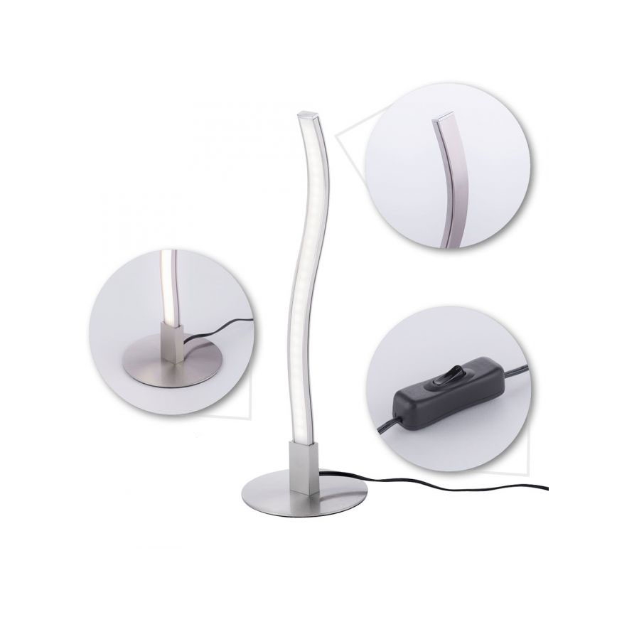 Leuchten Direkt 15128-55 - LED bordlampe WAWE LED/3W/230V mat krom