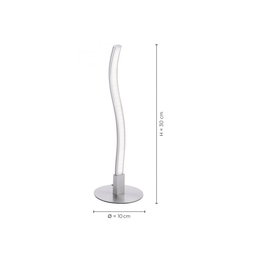 Leuchten Direkt 15128-55 - LED bordlampe WAWE LED/3W/230V mat krom