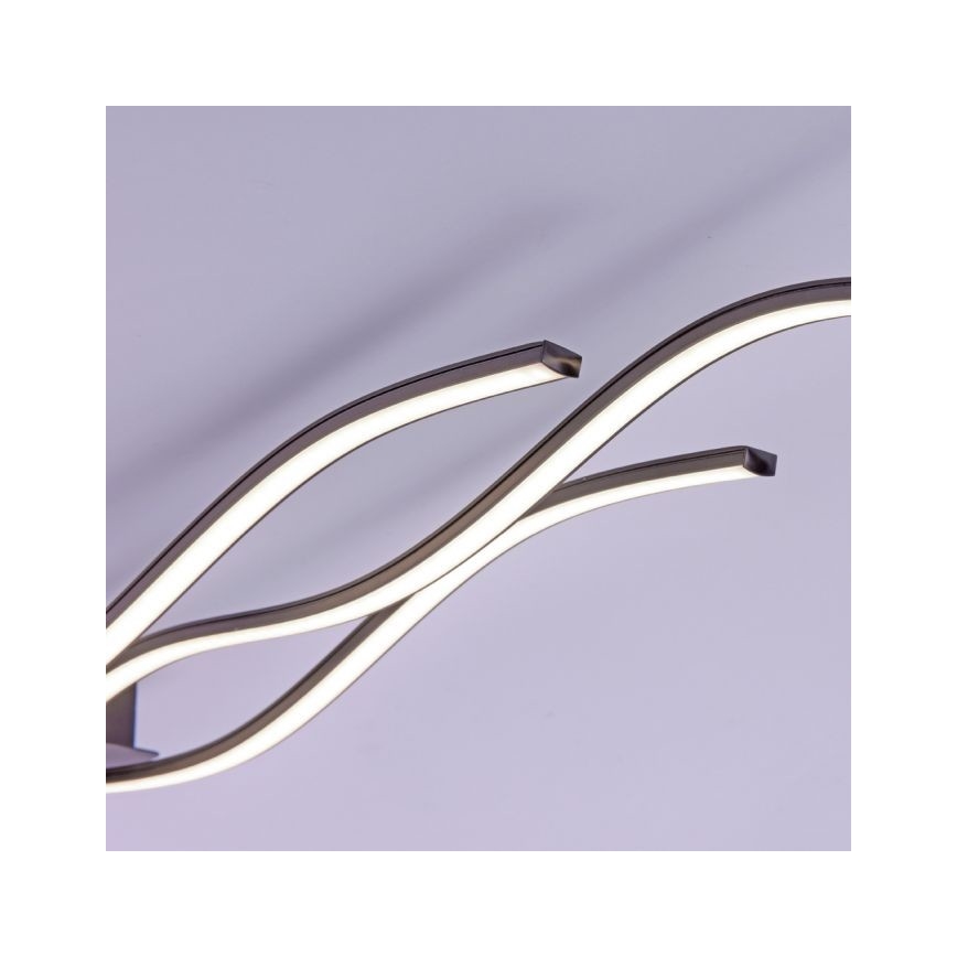 Leuchten Direkt 15167-18-LED Påbygget loftlampe WAWE 2xLED/12,5W/230V+LED/17W sort