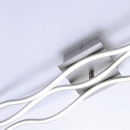 Leuchten Direkt 15167-55 - LED påbygningslampe WAWE 2xLED/12,5W/230V+LED/17W mat krom