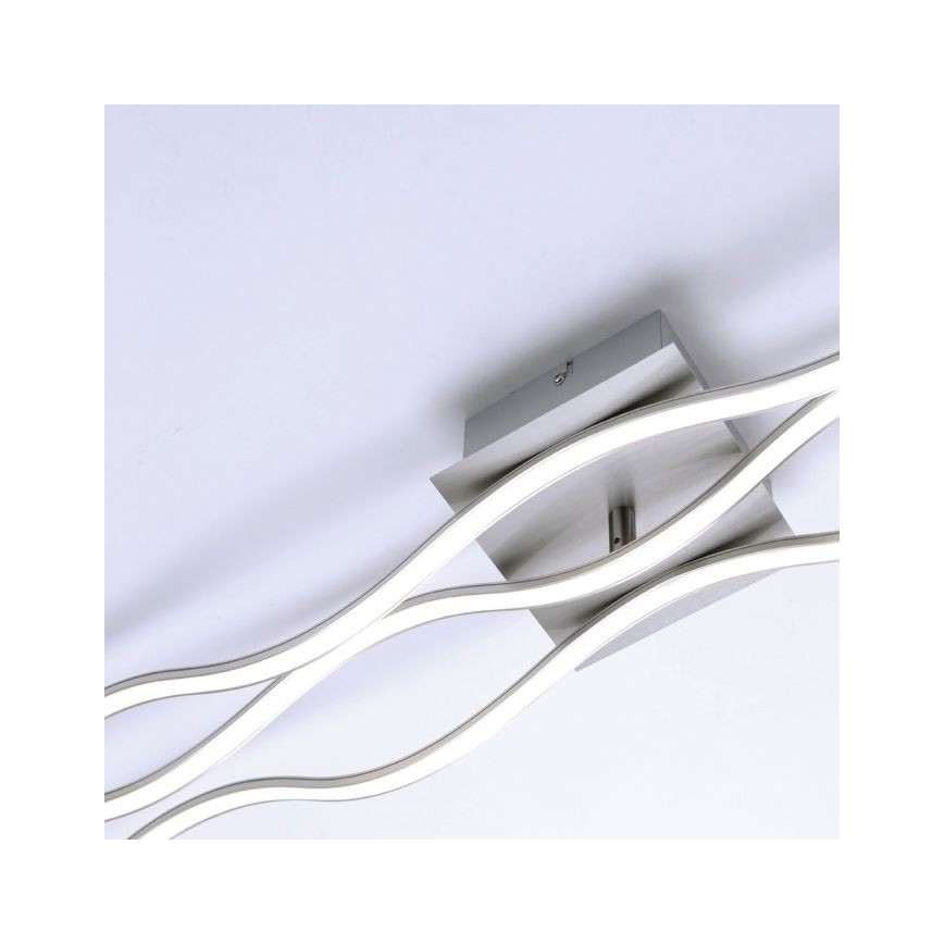 Leuchten Direkt 15167-55 - LED påbygningslampe WAWE 2xLED/12,5W/230V+LED/17W mat krom