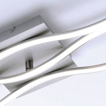 Leuchten Direkt 15167-55 - LED påbygningslampe WAWE 2xLED/12,5W/230V+LED/17W mat krom