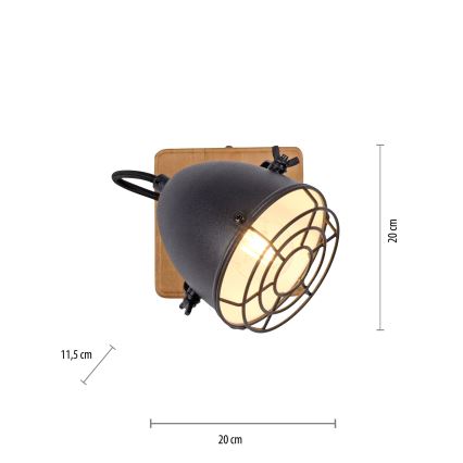 Leuchten Direkt 15171-18 - Vægspot BEETLE 1xE14/10W/230V fyrretræ