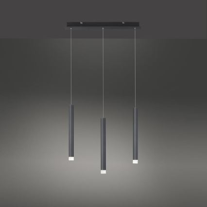 Leuchten Direkt 15203-18 - LED pendel 3xLED/4,8W/230V sort