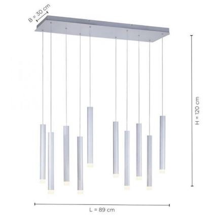 Leuchten Direkt 15206-95 - LED pendel BRUNO 10xLED/4,8W/230V