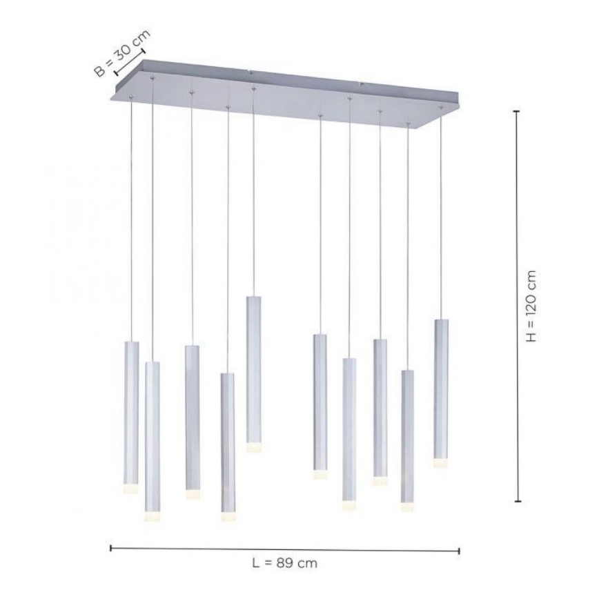 Leuchten Direkt 15206-95 - LED pendel BRUNO 10xLED/4,8W/230V