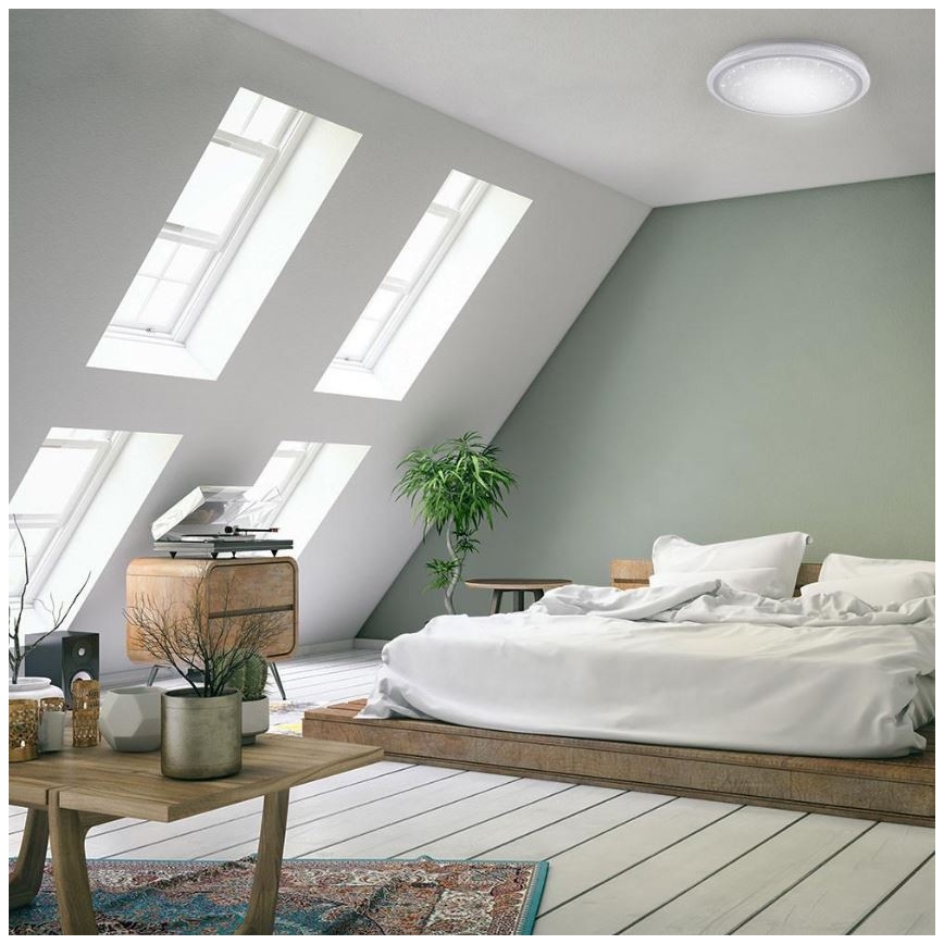 Leuchten Direkt 15220-16 - LED loftlampe dæmpbar RGB-farver LUISA LED/28W/230V + fjernbetjening