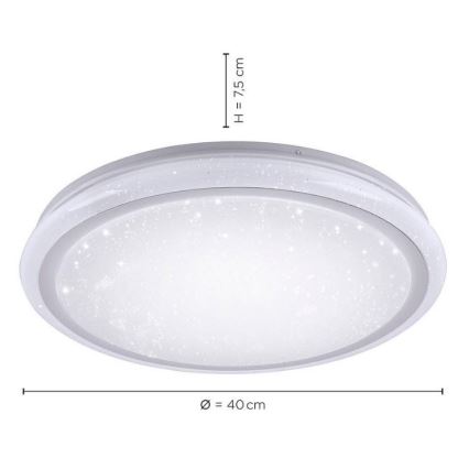 Leuchten Direkt 15220-16 - LED loftlampe dæmpbar RGB-farver LUISA LED/28W/230V + fjernbetjening