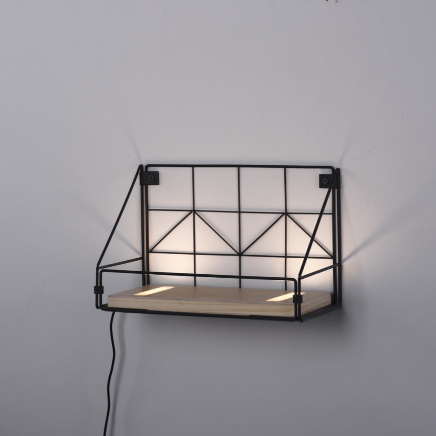 Leuchten Direkt 15276-18 - Hylde med LED-lys BOARD 2xLED/1,75W/230V 30 cm eukalyptus