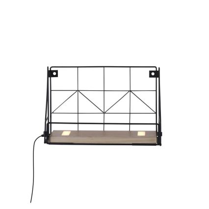 Leuchten Direkt 15276-18 - Hylde med LED-lys BOARD 2xLED/1,75W/230V 30 cm eukalyptus