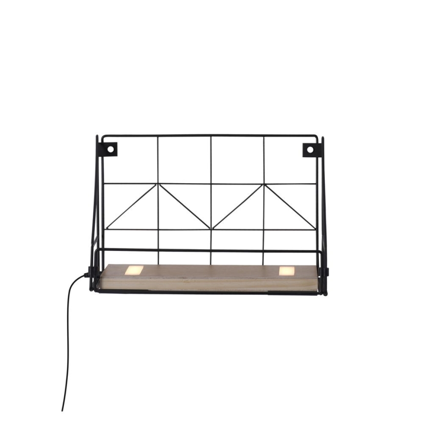 Leuchten Direkt 15276-18 - Hylde med LED-lys BOARD 2xLED/1,75W/230V 30 cm eukalyptus