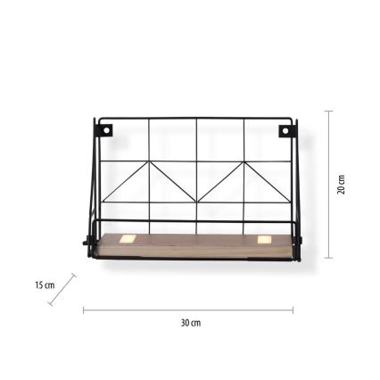 Leuchten Direkt 15276-18 - Hylde med LED-lys BOARD 2xLED/1,75W/230V 30 cm eukalyptus