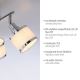 Leuchten Direkt 15373-17 - Spotlampe ACCOR 3xE14/25W/230V
