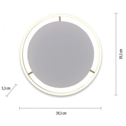 Leuchten Direkt 15391-60 - LED loftlampe dæmpbar RITUS LED/20W/230V messingfarvet