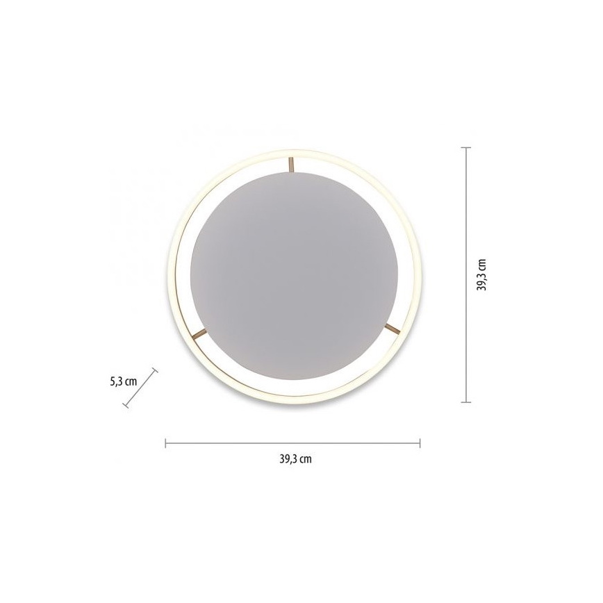 Leuchten Direkt 15391-60 - LED loftlampe dæmpbar RITUS LED/20W/230V messingfarvet