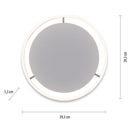 Leuchten Direkt 15391-95 - LED loftlampe dæmpbar RITUS LED/20W/230V mat krom