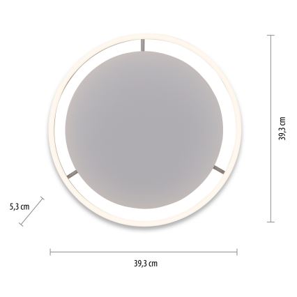 Leuchten Direkt 15391-95 - LED loftlampe dæmpbar RITUS LED/20W/230V krom