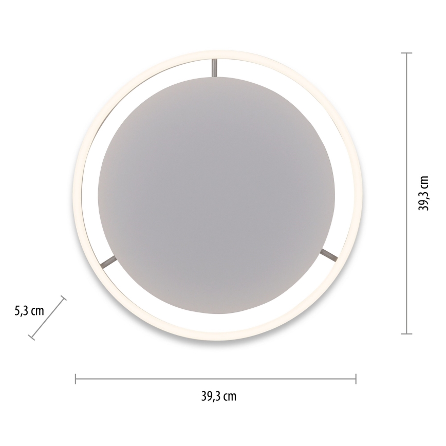 Leuchten Direkt 15391-95 - LED loftlampe dæmpbar RITUS LED/20W/230V mat krom