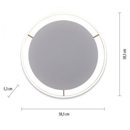 Leuchten Direkt 15392-60 - LED loftlampe dæmpbar RITUS LED/30W/230V messingfarvet