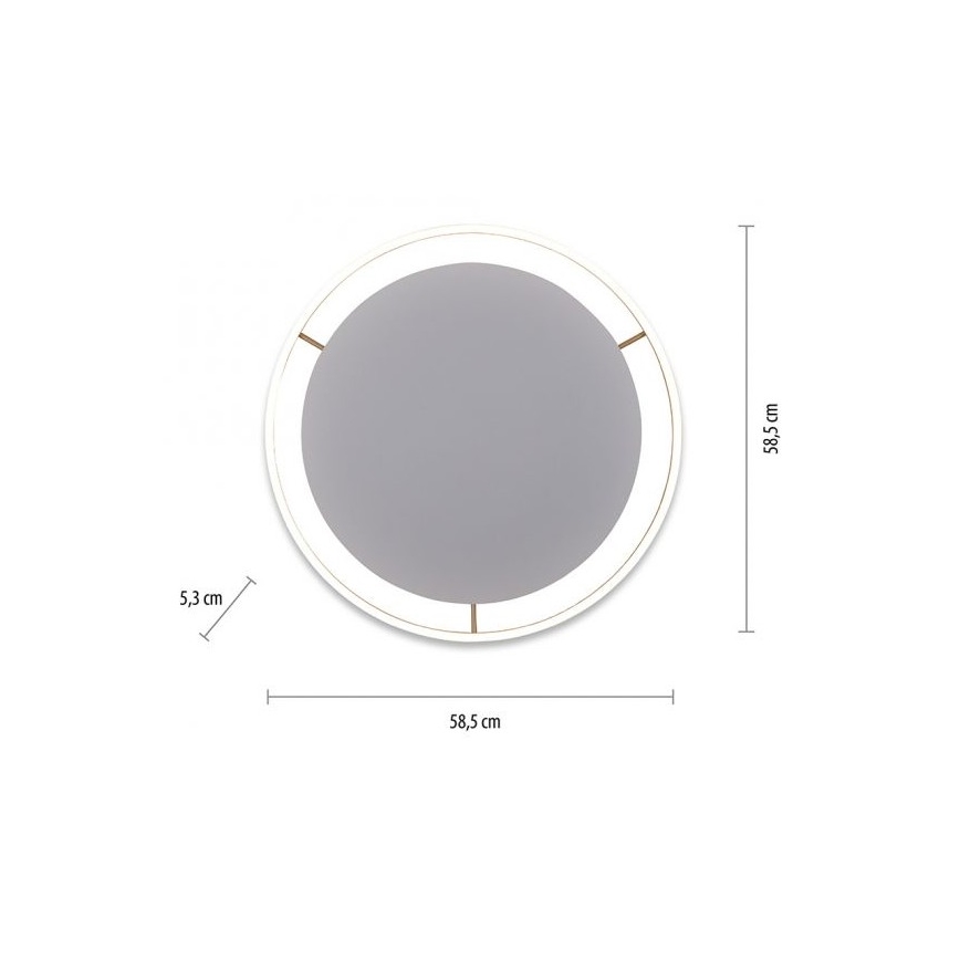 Leuchten Direkt 15392-60 - LED loftlampe dæmpbar RITUS LED/30W/230V messingfarvet