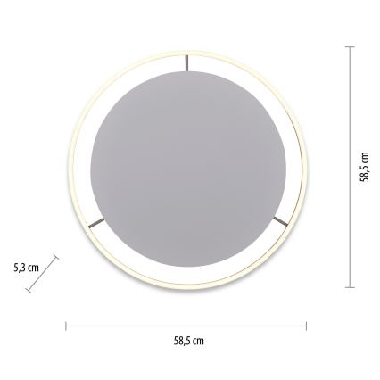 Leuchten Direkt 15392-95 - LED loftlampe dæmpbar RITUS LED/30W/230V mat krom
