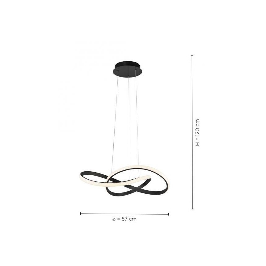 Leuchten Direkt 15402-18 - LED pendel dæmpbar MARIA LED/25W/230V sort