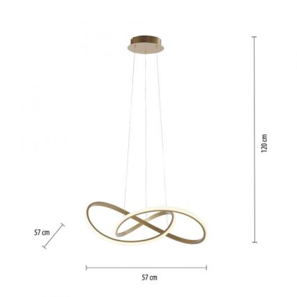 Leuchten Direkt 15402-60 - LED pendel dæmpbar MARIA LED/25W/230V