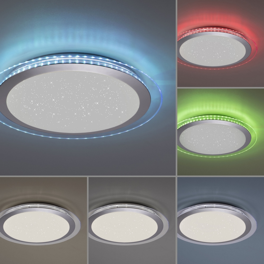Leuchten Direkt 15411-21 - LED RGB dæmpbar loftlampe CYBA LED/26W/230V + fjernbetjening