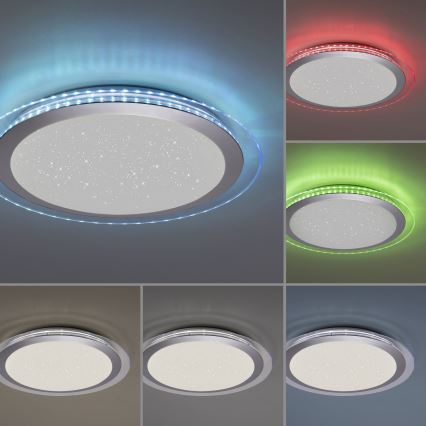 Leuchten Direkt 15411-21- LED loftlampe dæmpbar RGB-farver CYBA LED/26W/230V