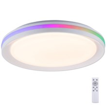 Leuchten Direkt 15544-16 - LED loftlampe dæmpbar RGB-farver RIBBON LED/15W/230V + fjernbetjening
