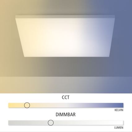 Leuchten Direkt 15552-16 - LED loftlampe dæmpbar CANVAS LED/40W/230V 2700-5000K + fjernbetjening