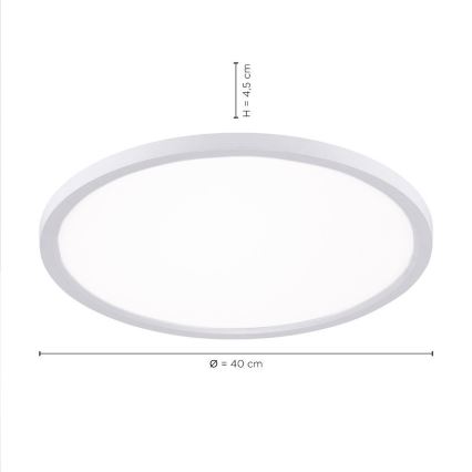 Leuchten Direkt 15571-16 - LED loftlampe dæmpbar FLAT LED/23,5W/230V 2700-5000K + fjernbetjening