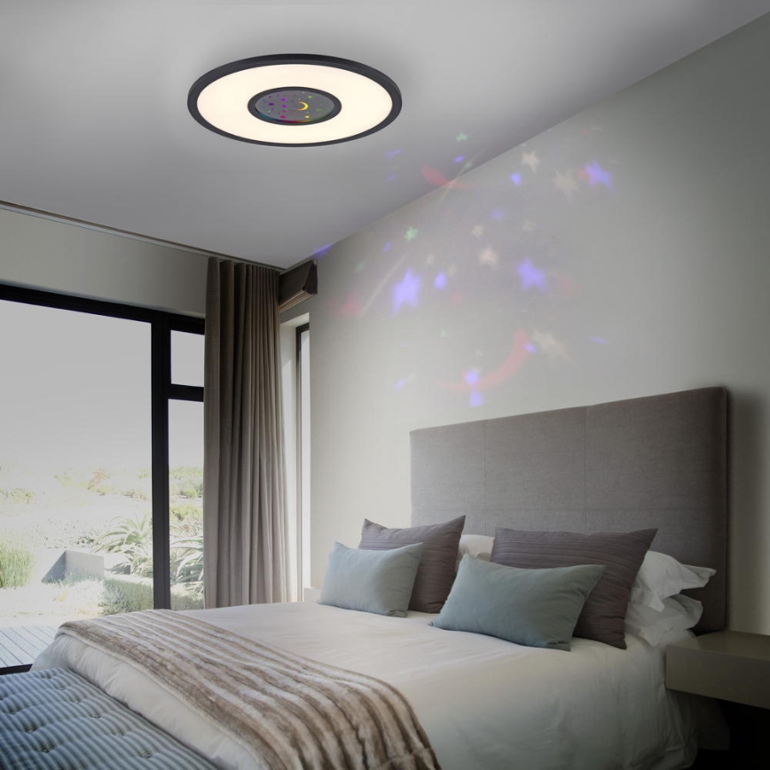 Leuchten Direkt 15572-18 - LED loftlampe dæmpbar RGBW-farver ASTRO LED/17,5W/230V 2700-5000K + fjernbetjening
