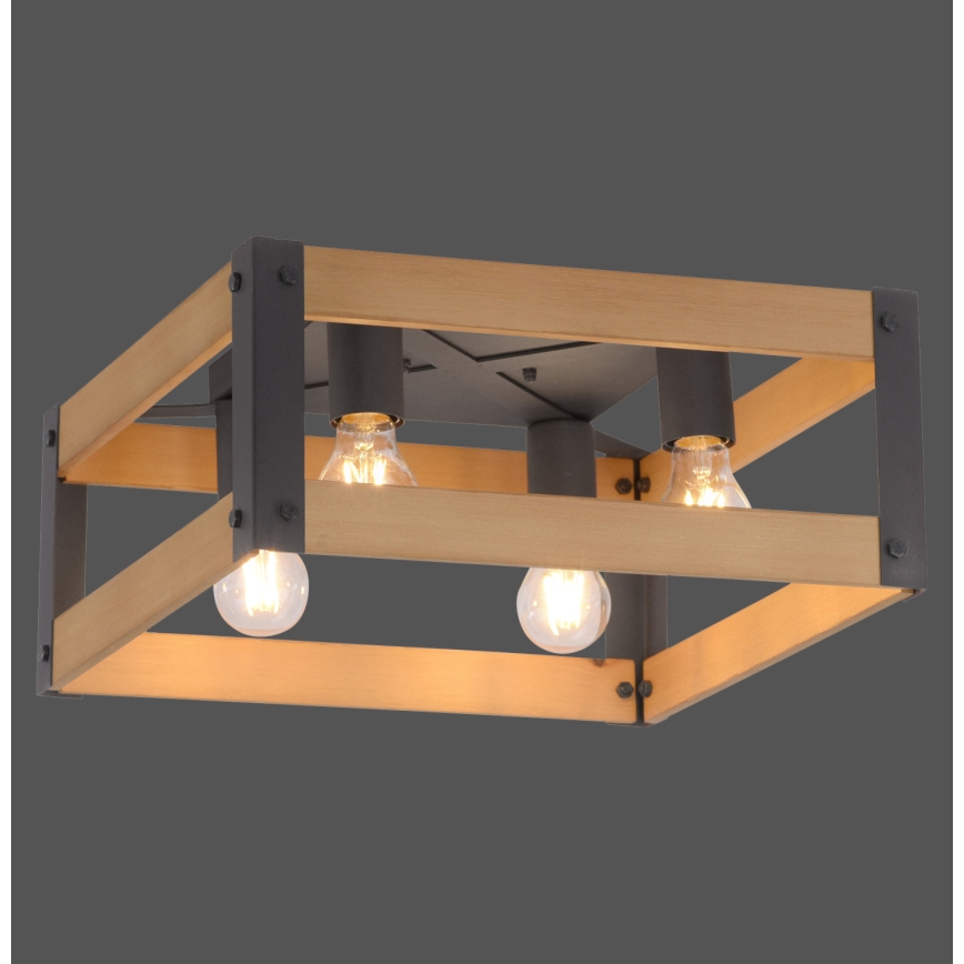 Leuchten Direkt 15724-79 - Lofts lys CRATE 4xE27/60W/230V