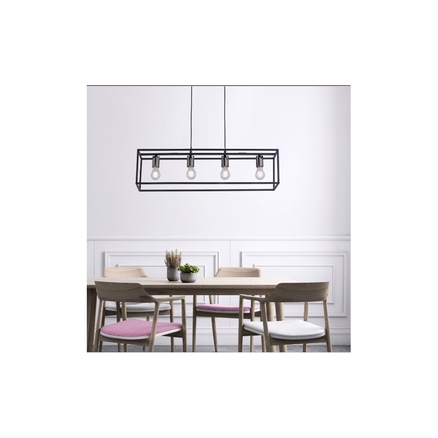 Leuchten Direkt 15854-18 - Pendel FABIO 4xE27/60W/230V