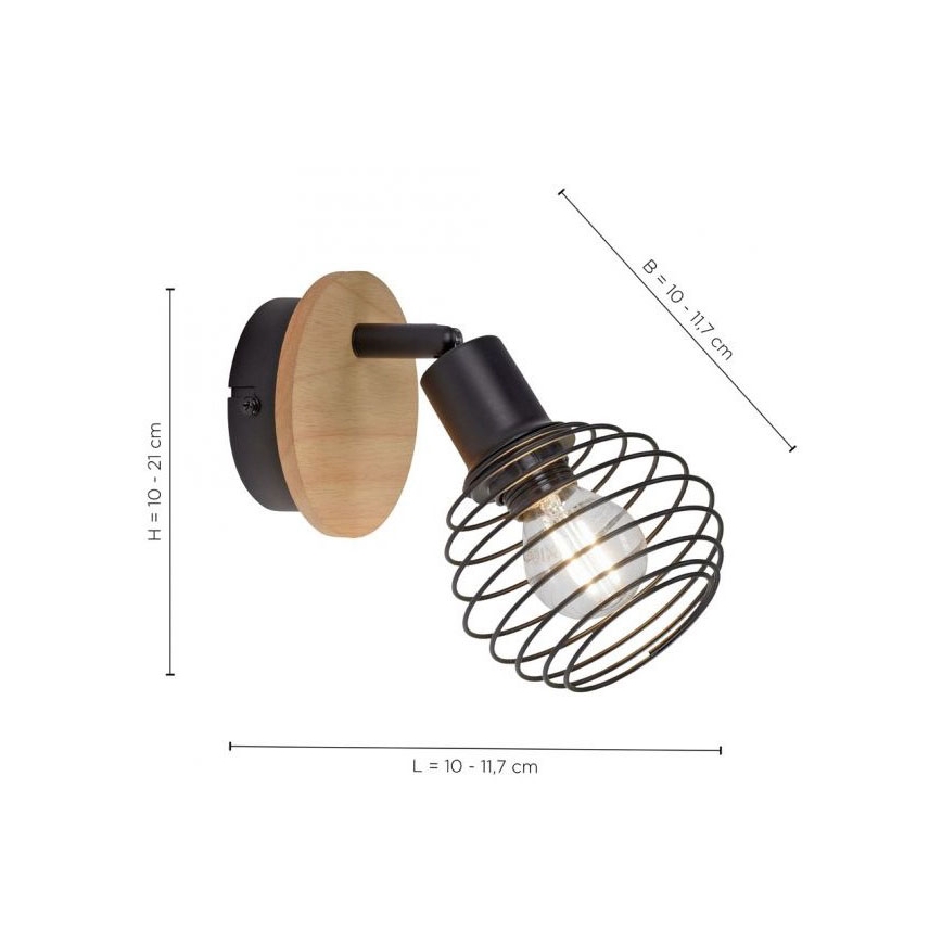 Leuchten Direkt 15921-79 - Vægspot EUGEN 1xE14/40W/230V eg