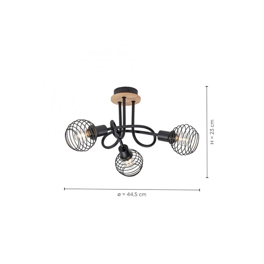 Leuchten Direkt 15923-79 - Loftlampe EUGEN 3xE14/40W/230V eg