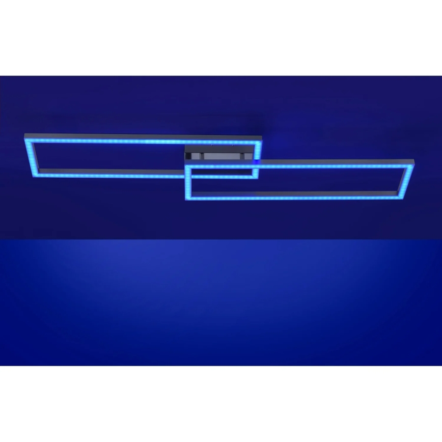 Leuchten Direkt 16430-55 - LED RGBW Dæmpbar loftlampe MAXI 2xLED/18W/230V 2700-5000K mat krom + fjernbetjening