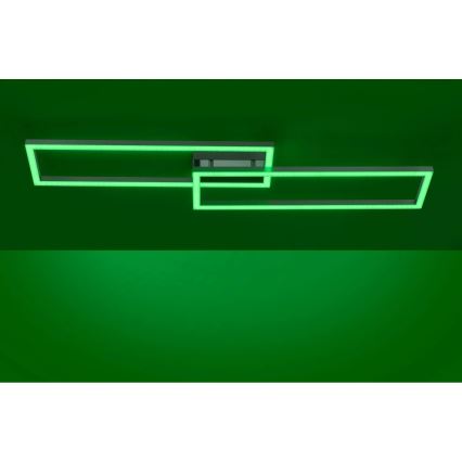 Leuchten Direkt 16430-55 - LED RGBW Dæmpbar loftlampe MAXI 2xLED/18W/230V 2700-5000K mat krom + fjernbetjening