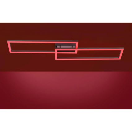 Leuchten Direkt 16430-55 - LED RGBW Dæmpbar loftlampe MAXI 2xLED/18W/230V 2700-5000K mat krom + fjernbetjening
