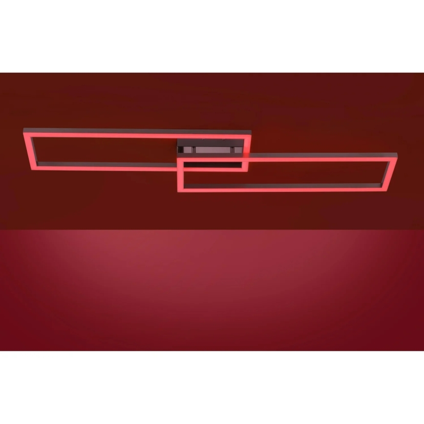 Leuchten Direkt 16430-55 - LED RGBW Dæmpbar loftlampe MAXI 2xLED/18W/230V 2700-5000K mat krom + fjernbetjening