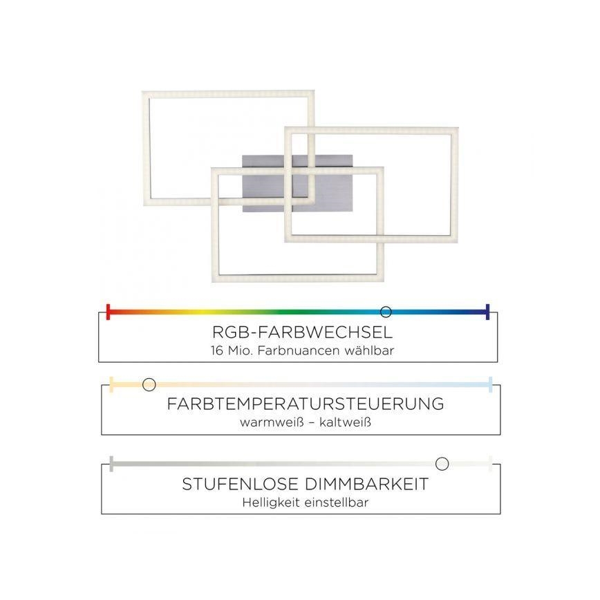 Leuchten Direkt 16431-55 - LED loftlampe dæmpbar RGB-farver MAXI LED/27W/230V + fjernbetjening