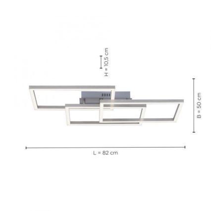 Leuchten Direkt 16431-55 - LED loftlampe dæmpbar RGB-farver MAXI LED/27W/230V + fjernbetjening