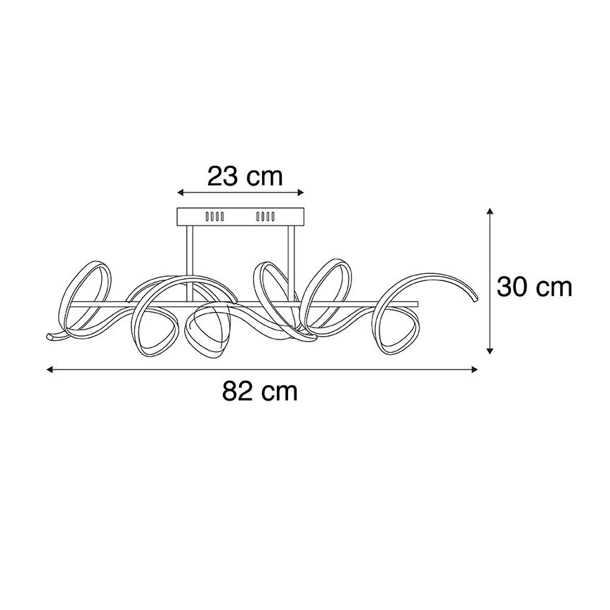 Leuchten Direkt 19032-21 - LED loftlampe dæmpbar CURLS LED/25,8W/230V
