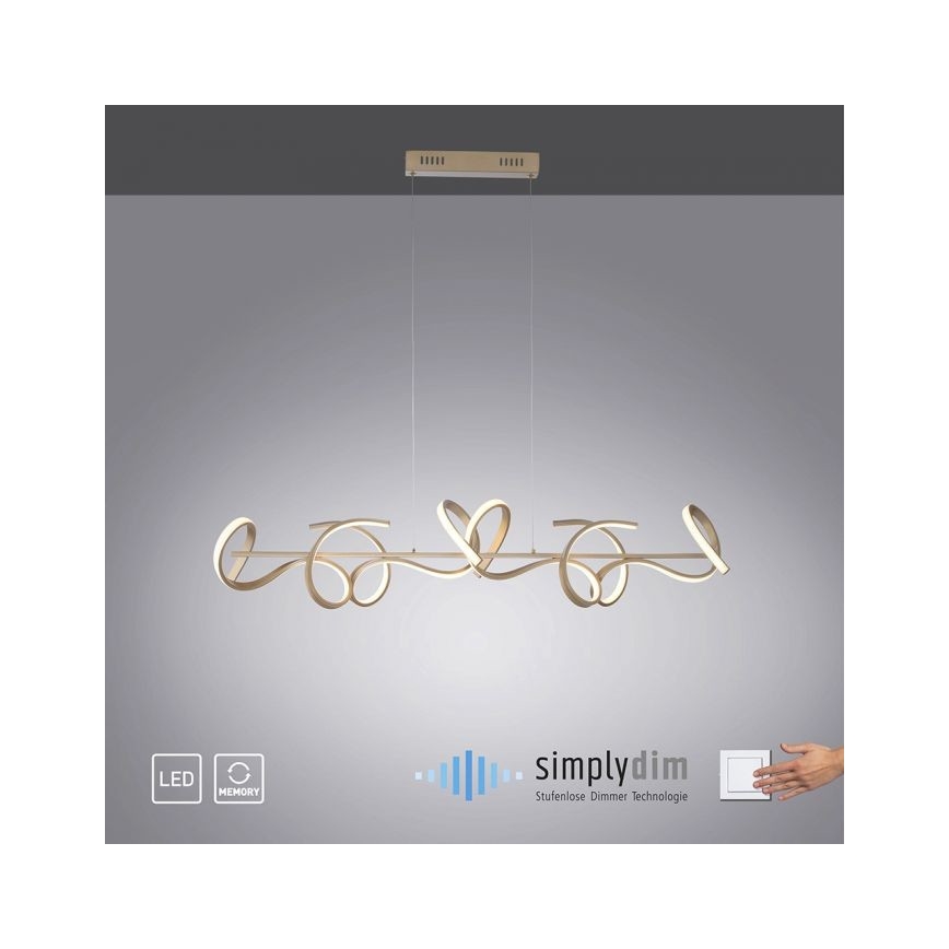 Leuchten Direkt 19033-60 - LED pendel CURLS LED/40,8W/230V